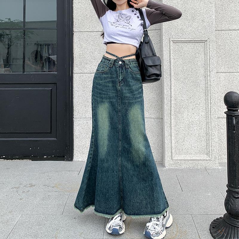 High-waisted Slim Denim Skirt for Women In Summer Thin New Burr Strap Design Hip Fishtail Skirt XXL
High-waisted Slim Denim Skirt for Women In Summer Thin New Burr Strap Design Hip Fishtail Skirt XXL