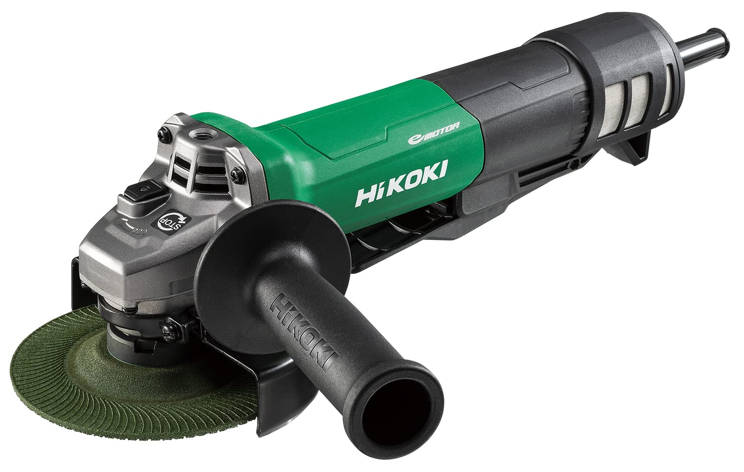 HiKOKI Electronic disc grinder with brake Paddle switch Equipped with kickback reduction system and restart prevention mechanism Toy diameter 125mm
HiKOKI Electronic disc grinder with brake Paddle switch Equipped with kickback reduction system and restart prevention mechanism Toy diameter 125mm