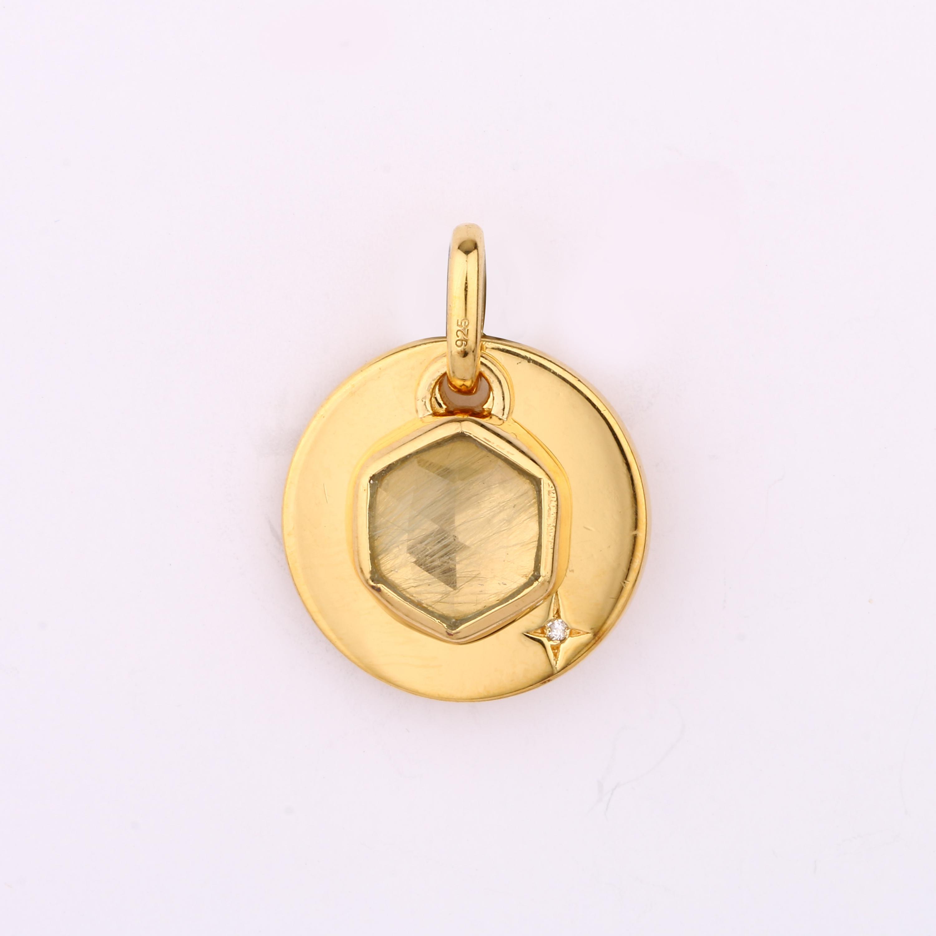 Hexagon Gemstone Pendant 925 Sterling Silver Gold Plated Diamond Jewelry лимонно-жовтий колір
Hexagon Gemstone Pendant 925 Sterling Silver Gold Plated Diamond Jewelry лимонно-жовтий колір