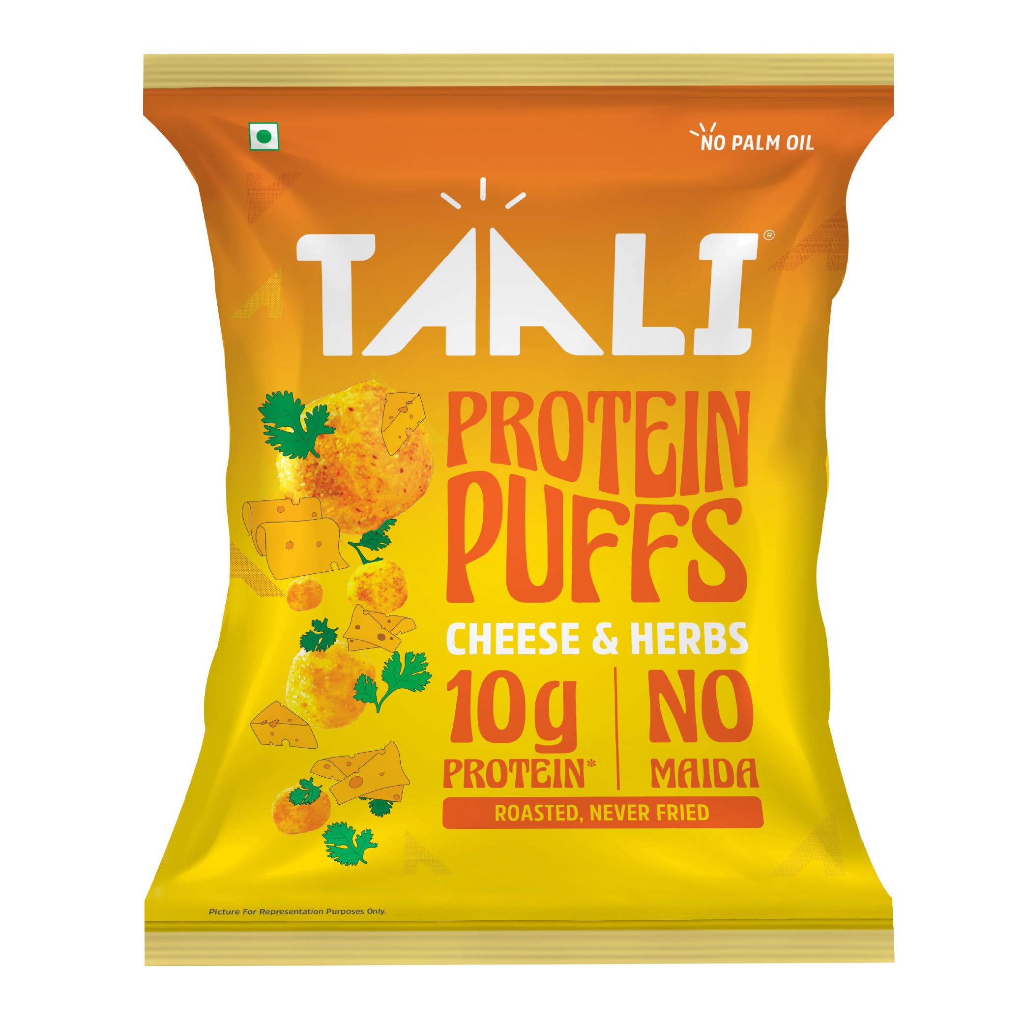 Taali Protein Puffs | Cheese Balls, Roasted Snack, Corn & Jowar Puff, No Palm Oil, No Maida, 60g
Taali Protein Puffs | Cheese Balls, Roasted Snack, Corn & Jowar Puff, No Palm Oil, No Maida, 60g