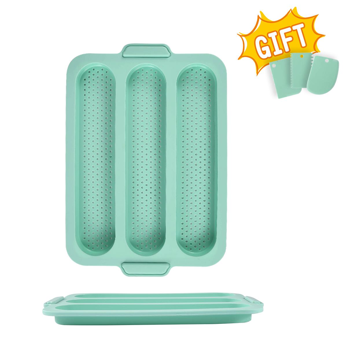 Антипригарная силиконовая форма для багета для выпечки французского хлеба, 3 волнистых буханки, каждая буханка 11 x2.3 Форма для выпечки тостов, 3 желоба, духовка
Антипригарная силиконовая форма для багета для выпечки французского хлеба, 3 волнистых буханки, каждая буханка 11 x2.3 Форма для выпечки тостов, 3 желоба, духовка