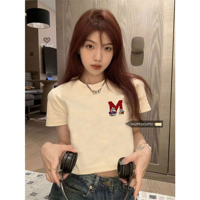 Короткая футболка с круглым вырезом для девочек, летняя, новый дизайн, чистое и стройное тело XXL
Короткая футболка с круглым вырезом для девочек, летняя, новый дизайн, чистое и стройное тело XXL