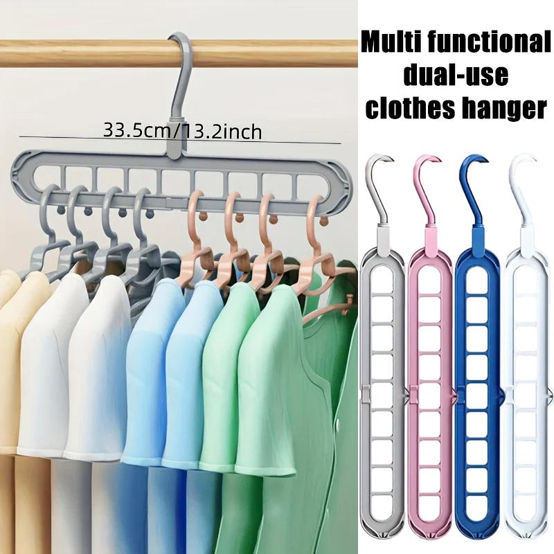 Plastic Multifunctional Hangers Heavy Duty Space Saving 9 Holes Clothes Organizer for Bedroom Cabinet Wardrobe Home Storage Use
Plastic Multifunctional Hangers Heavy Duty Space Saving 9 Holes Clothes Organizer for Bedroom Cabinet Wardrobe Home Storage Use