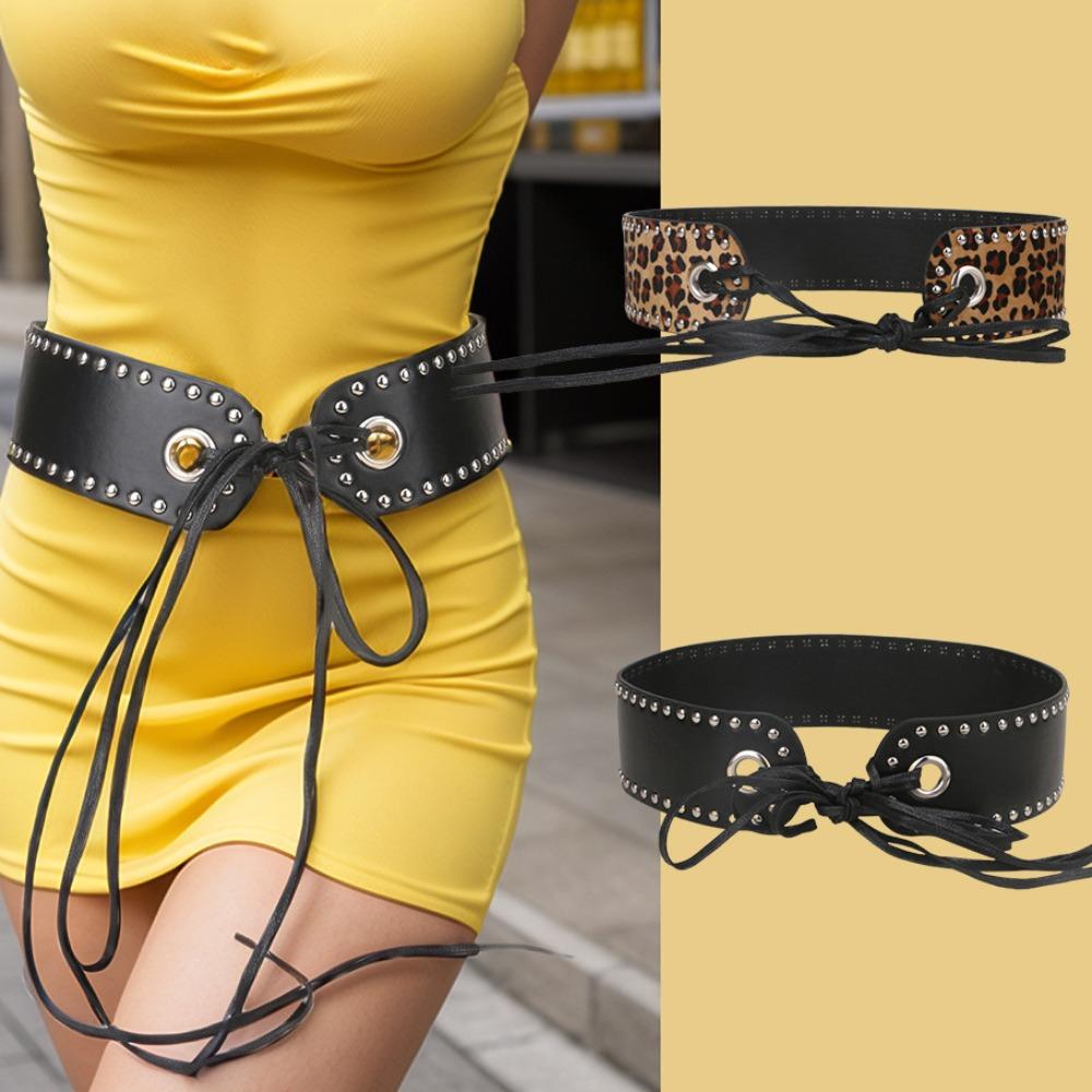 PU Leather Wide Belt Solid Color Waist Corset Elegant Rivet Cummerbunds Girl леопард друку кольору
PU Leather Wide Belt Solid Color Waist Corset Elegant Rivet Cummerbunds Girl леопард друку кольору