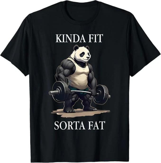 Kinda Fit Sorta Fat Gym Panda Weightlifting Workout Fitness T-Shirt 3XL
Kinda Fit Sorta Fat Gym Panda Weightlifting Workout Fitness T-Shirt 3XL