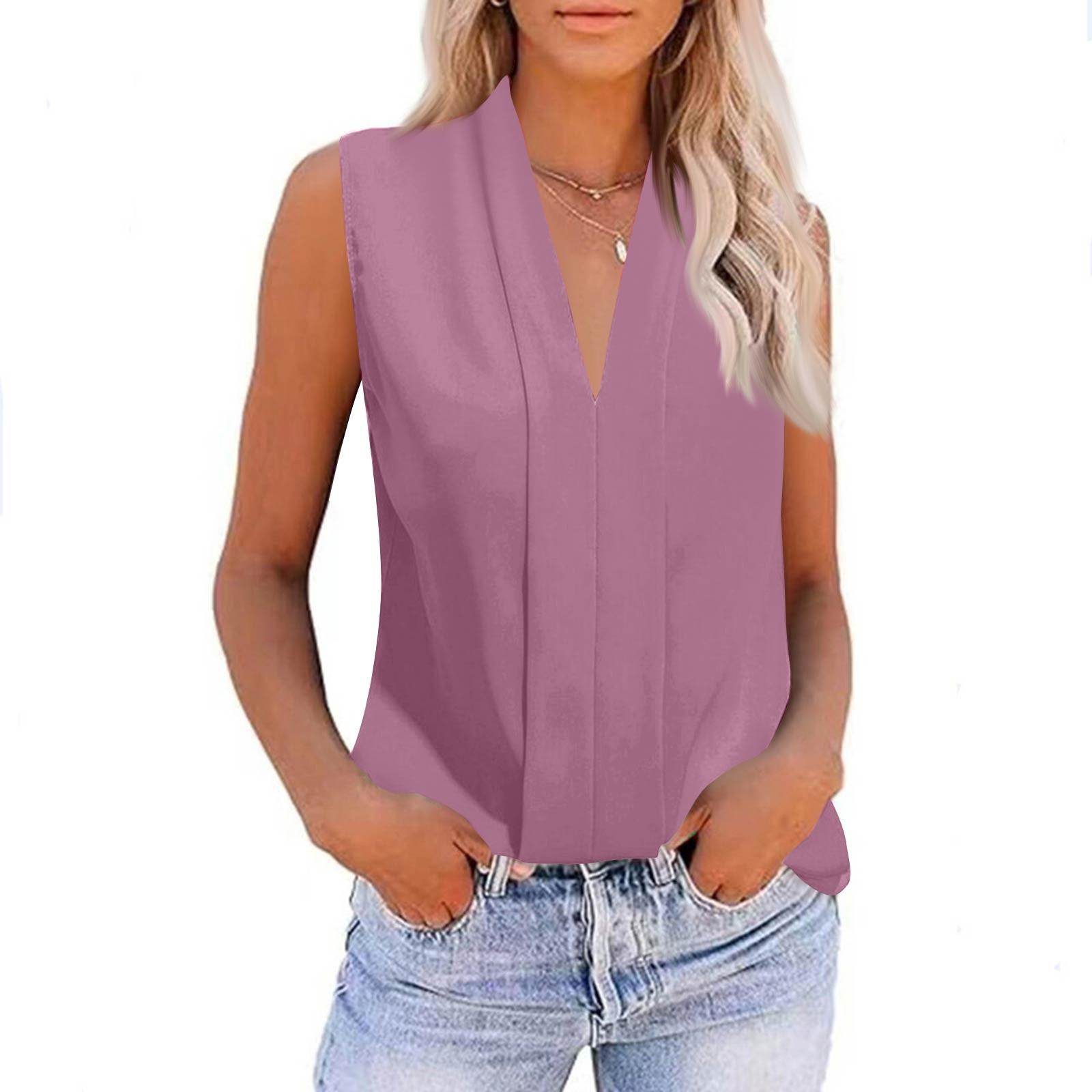 Женская летняя мода V-образный вырез повседневная без рукавов блузка однотонные топы XXL
Женская летняя мода V-образный вырез повседневная без рукавов блузка однотонные топы XXL