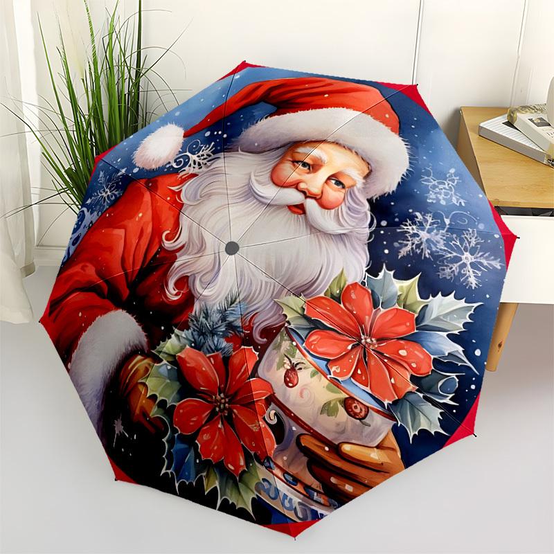 1pc Christmas Santa Claus Automatic Umbrella - Stylish, Durable, with 8-Rib Manual Open Design, Elegant Black Handleyy250920220
1pc Christmas Santa Claus Automatic Umbrella - Stylish, Durable, with 8-Rib Manual Open Design, Elegant Black Handleyy250920220