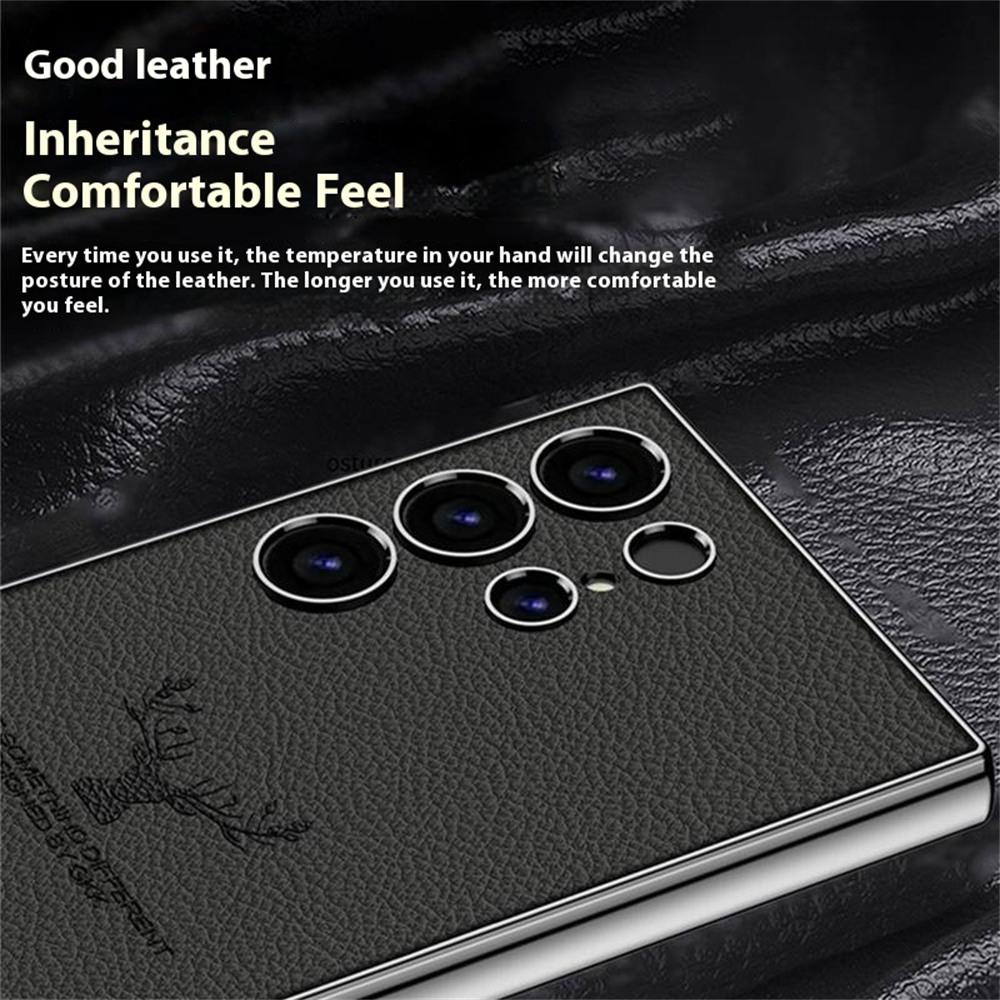 For Samsung Galaxy S24 Ultra Case Deer Pattern Electroplating TPU+PC+PU Phone Back Cover Carbon Fiber Texture
For Samsung Galaxy S24 Ultra Case Deer Pattern Electroplating TPU+PC+PU Phone Back Cover Carbon Fiber Texture
