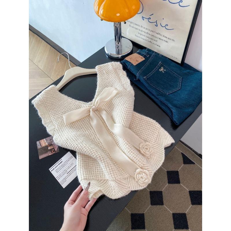 Autumn new sweet bow streamer knitted sweater women s autumn and winter stacked vest vest top One size
Autumn new sweet bow streamer knitted sweater women s autumn and winter stacked vest vest top One size