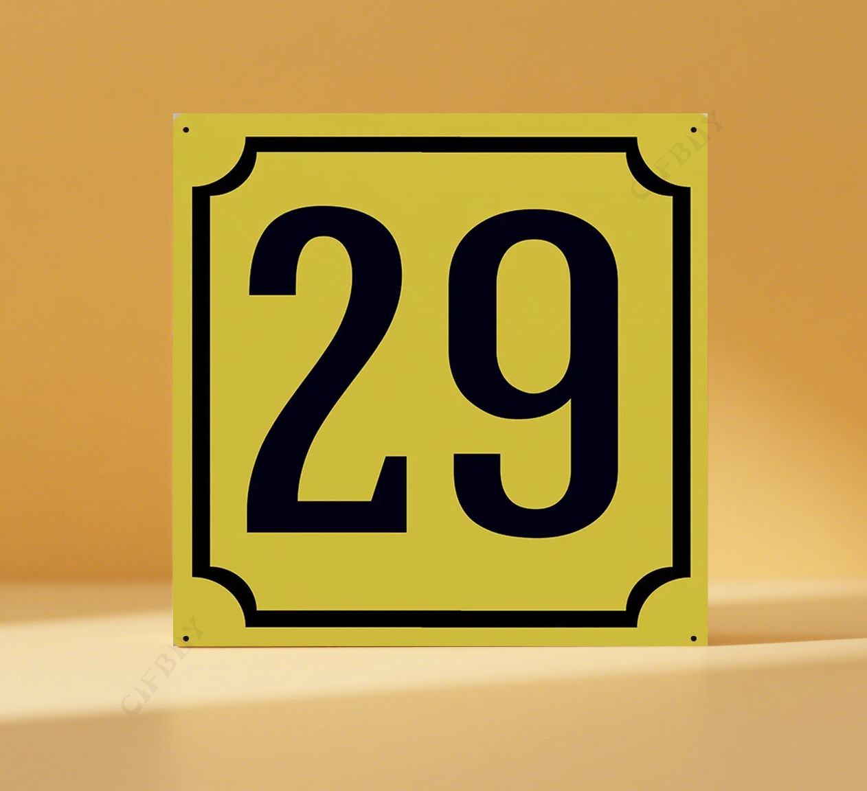 House Number 59 Yellow Metal Sign 20x20cm, Chocolate Brown Modern Door Decor
House Number 59 Yellow Metal Sign 20x20cm, Chocolate Brown Modern Door Decor
