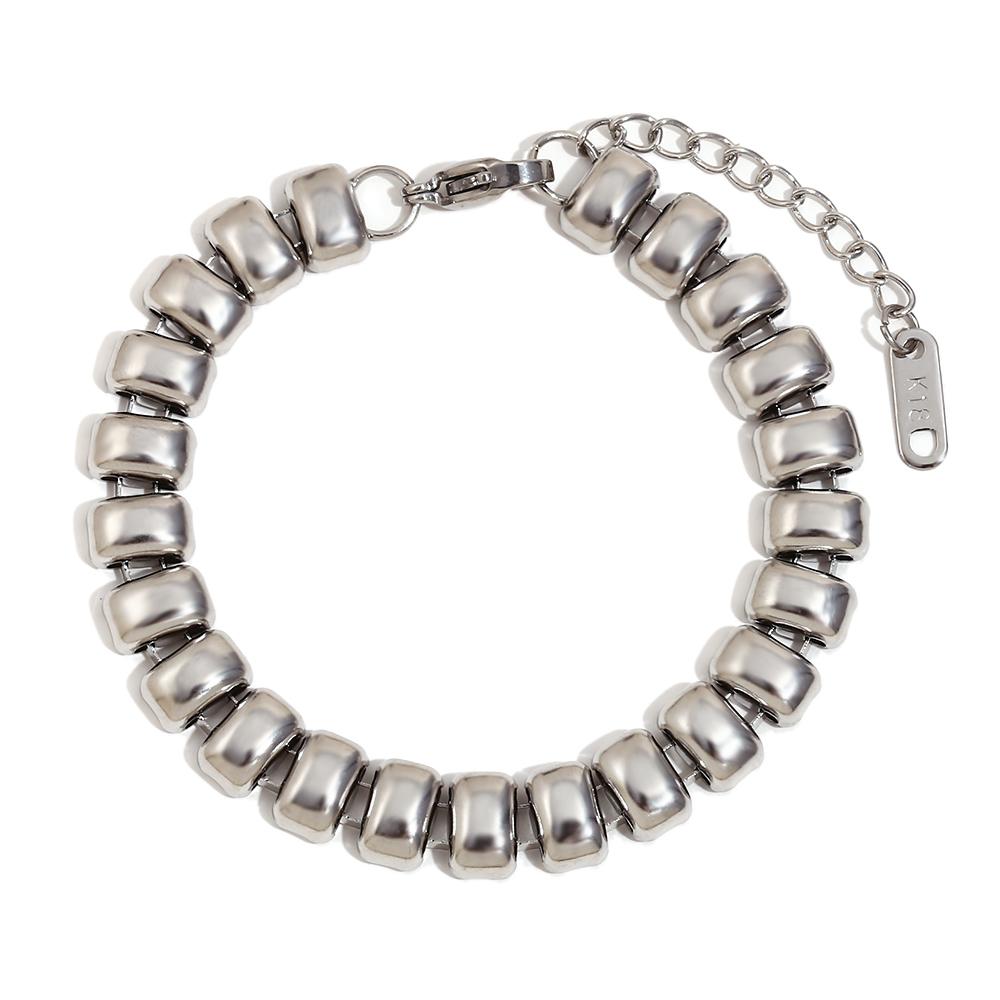 MamacitaSlay Minimalism Design Long Bread Chain Waterproof bracelets 316L stainless steel jewelry woman Gifts for women 17cm срібний
MamacitaSlay Minimalism Design Long Bread Chain Waterproof bracelets 316L stainless steel jewelry woman Gifts for women 17cm срібний