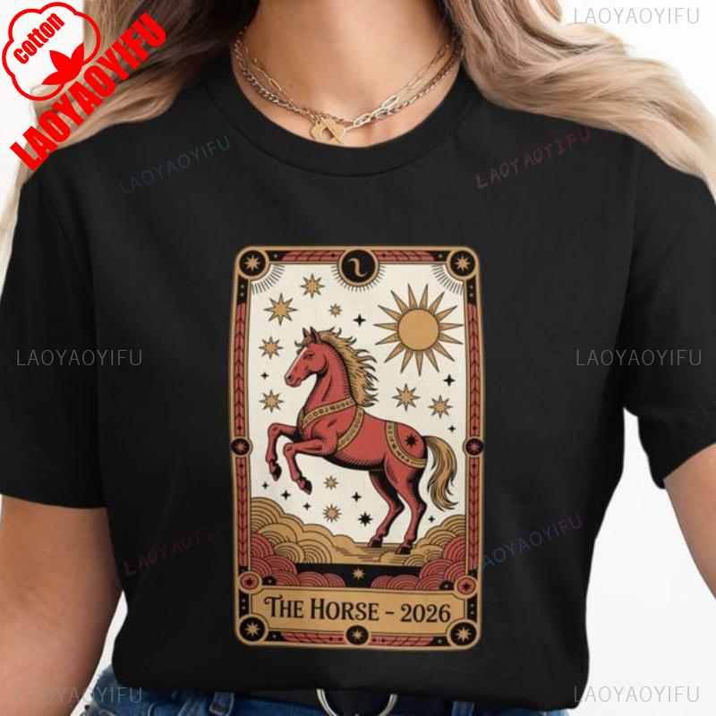 2026 Year of Horse TShirt Chinese Zodiac Shirt Astrology Tee Lunar New Year Gift Celestial Zodiac Animal Casual Soft Tops 4XL
2026 Year of Horse TShirt Chinese Zodiac Shirt Astrology Tee Lunar New Year Gift Celestial Zodiac Animal Casual Soft Tops 4XL