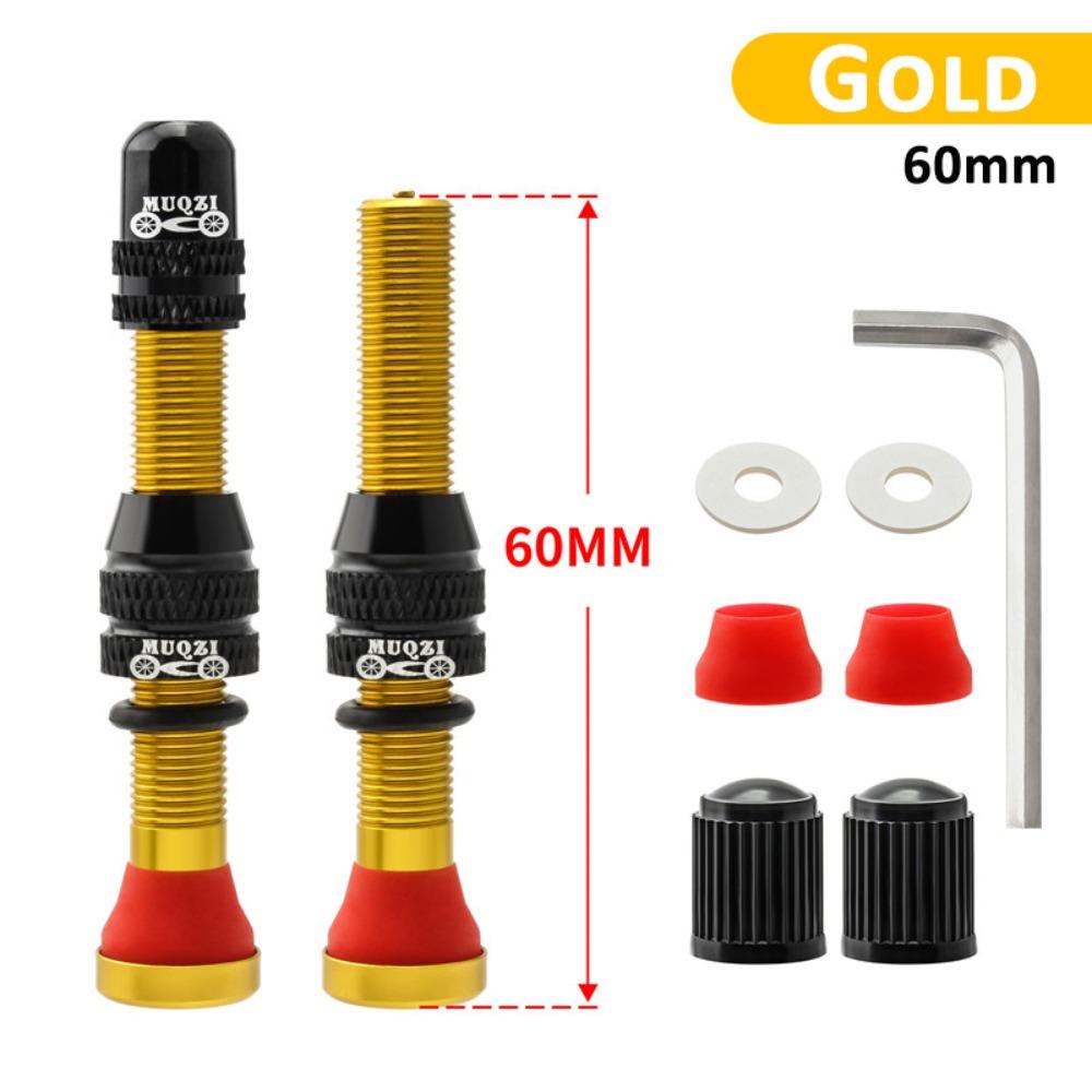 2PCS A/V Tubeless Tire Valve Aluminum Alloy Cycling Accessories Durable CNC Nipple Wheel Valve 60MM Gold
2PCS A/V Tubeless Tire Valve Aluminum Alloy Cycling Accessories Durable CNC Nipple Wheel Valve 60MM Gold