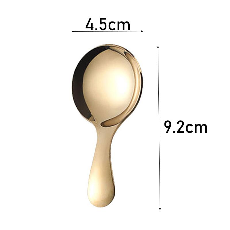 Милая ложка из нержавеющей стали 304 с короткой ручкой и круглой головкой, детская десертная ложка для мороженого, креативная мини-чайная ложка, кухонные принадлежности золотой
Милая ложка из нержавеющей стали 304 с короткой ручкой и круглой головкой, детская десертная ложка для мороженого, креативная мини-чайная ложка, кухонные принадлежности золотой