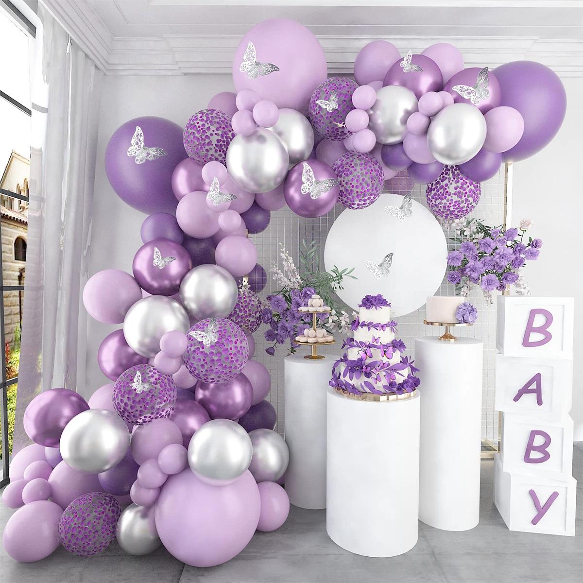 Purple Sliver Balloon Garland Arch Kit Butterfly Birthday Balloons Decoration Kids Wedding Baby Shower Party Confetti Balloons
Purple Sliver Balloon Garland Arch Kit Butterfly Birthday Balloons Decoration Kids Wedding Baby Shower Party Confetti Balloons