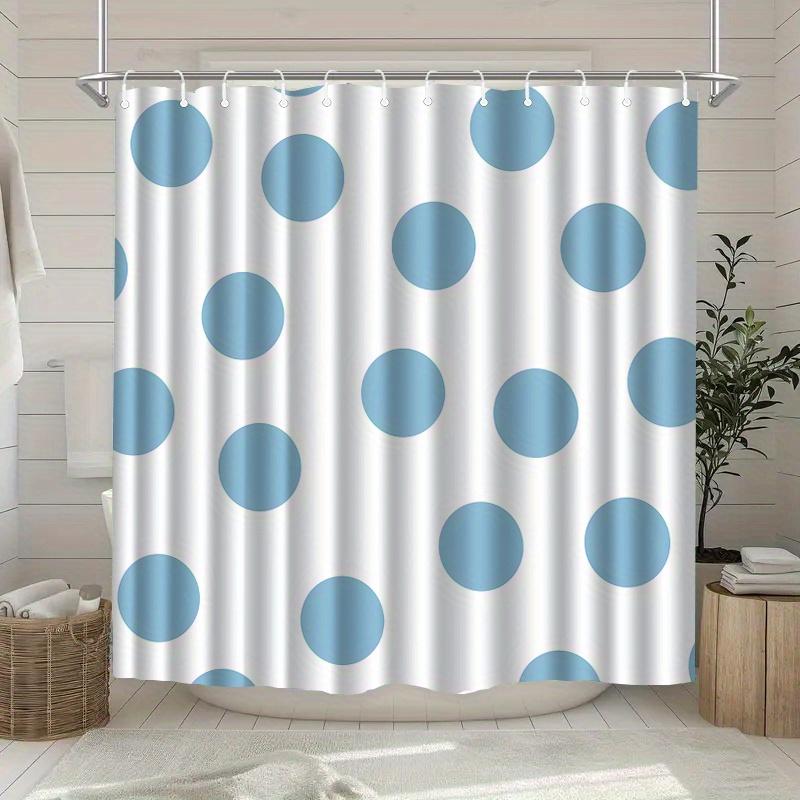 Blue Polka Dot Shower Curtain, Polyester Fabric, Machine Washable, With Hooks, Suitable For Bathroom Dcor. W60H190(CM)-1 Pcs
Blue Polka Dot Shower Curtain, Polyester Fabric, Machine Washable, With Hooks, Suitable For Bathroom Dcor. W60H190(CM)-1 Pcs