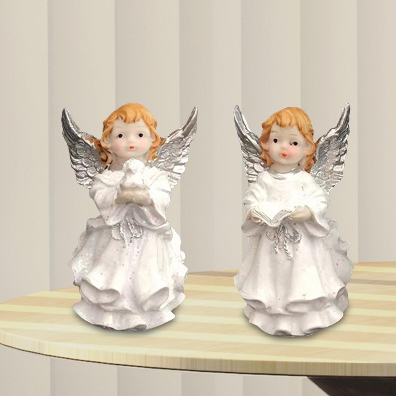 2Pcs Resin White Angle Figurines Art Ornament Cherub Statue for Desktop Home
2Pcs Resin White Angle Figurines Art Ornament Cherub Statue for Desktop Home