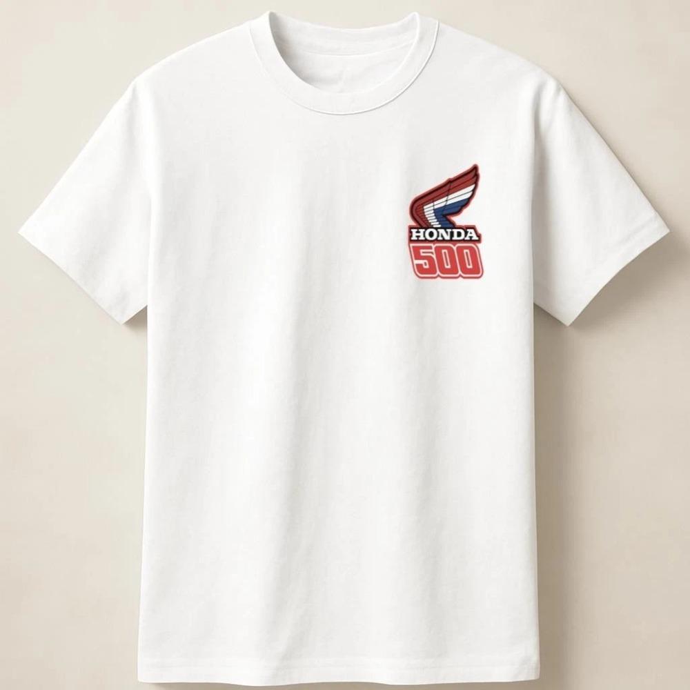 Honda Mens and Womens Tshirt Honda Iconic 500 Engine Summer Motorcycle Tee Racing Shortsleeved Spring Cycling Offroad Top M
Honda Mens and Womens Tshirt Honda Iconic 500 Engine Summer Motorcycle Tee Racing Shortsleeved Spring Cycling Offroad Top M