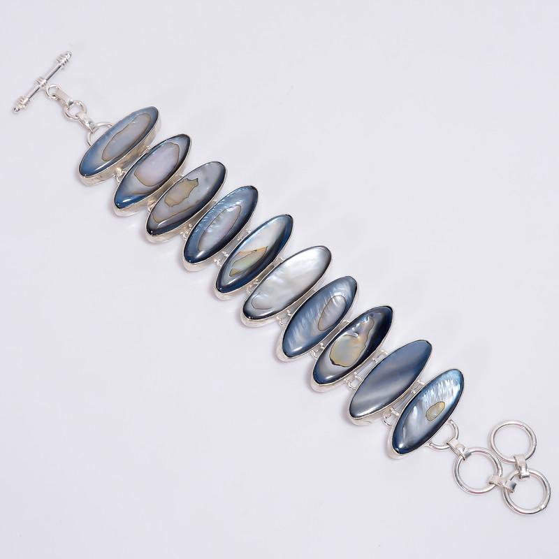 Elegant Top Grade Qualite 100% Natural Mother Of Pearl Oval Shape Ethnic Style Handmade Jewelry 925 Steling Silver Bracelet 6-8 WSJ-4631 6-8 чорний
Elegant Top Grade Qualite 100% Natural Mother Of Pearl Oval Shape Ethnic Style Handmade Jewelry 925 Steling Silver Bracelet 6-8 WSJ-4631 6-8 чорний