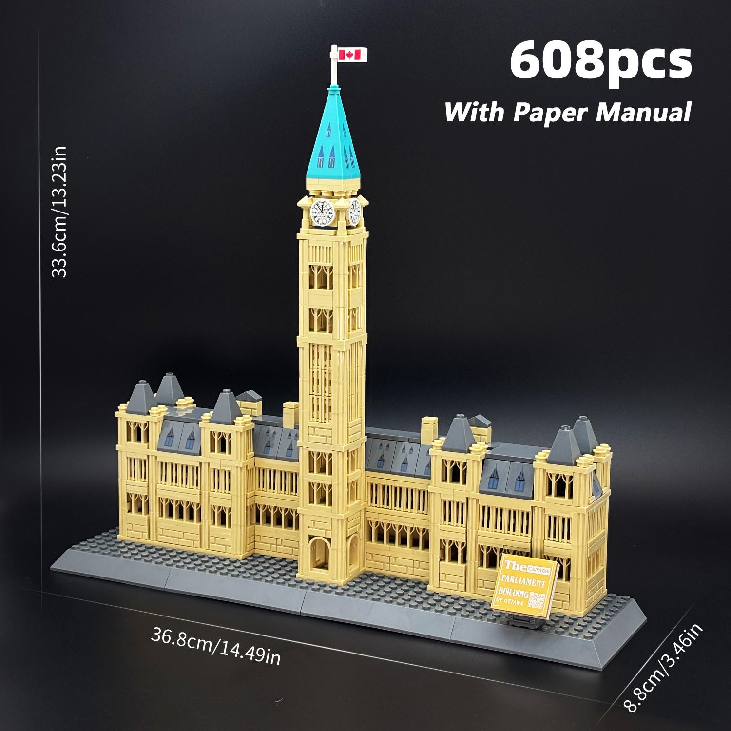 Model DIY Canada Parliament Buildings Architecture Building Blocks Set World Landmark Construction Toy for Adults and Kids Gift
Model DIY Canada Parliament Buildings Architecture Building Blocks Set World Landmark Construction Toy for Adults and Kids Gift