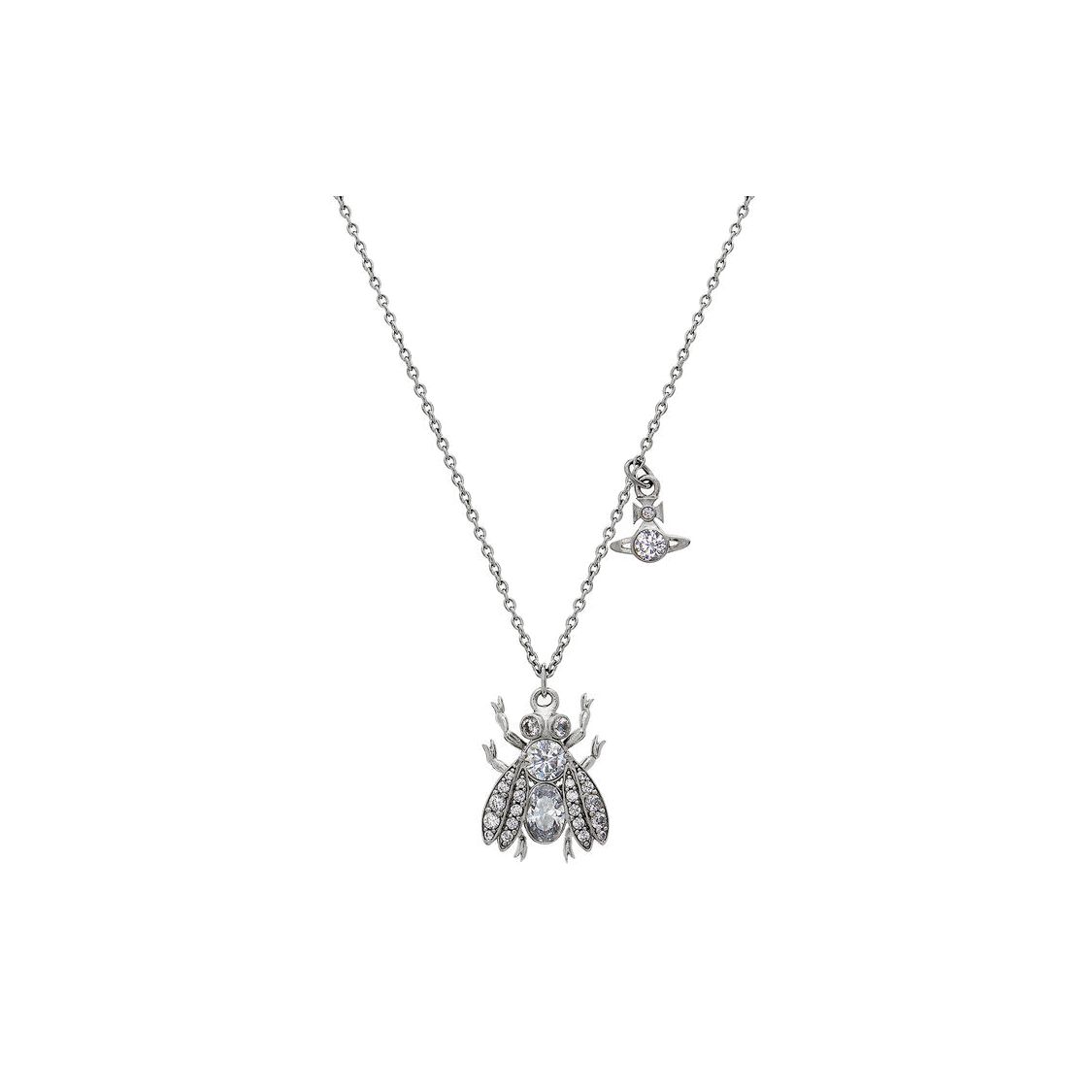 Vivienne Westwood Leopolda Pendant Insect Shaped Rhinestone Necklace Cubic Zirconia Unisex necklace Silver 630203AY01P102P102 Silver Gray
Vivienne Westwood Leopolda Pendant Insect Shaped Rhinestone Necklace Cubic Zirconia Unisex necklace Silver 630203AY01P102P102 Silver Gray