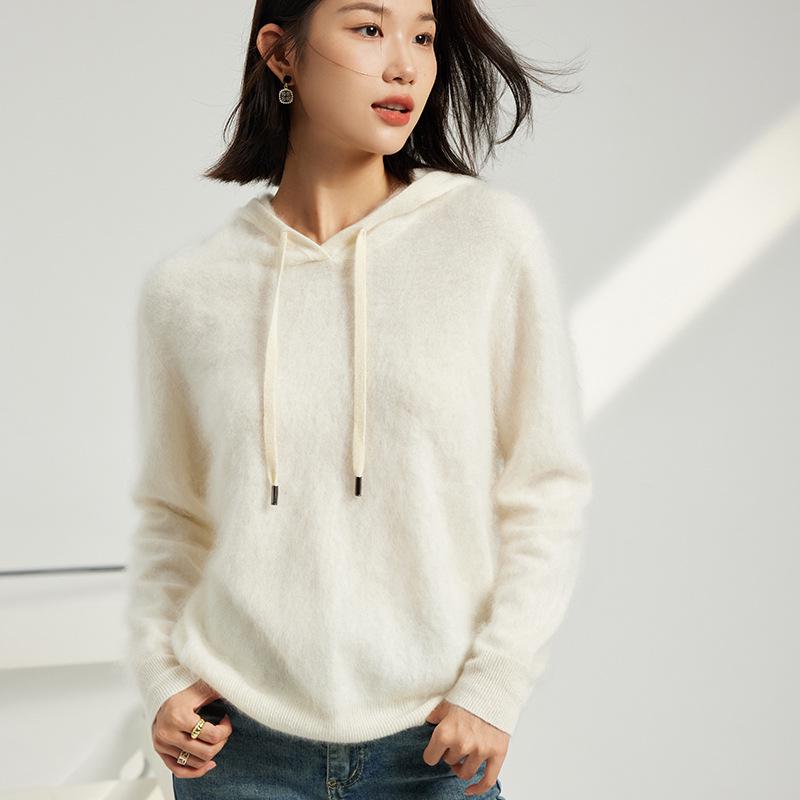 Женское худи из 100% чистого кашемира с начесом: Модный вязаный свитер с длинным ворсом и капюшоном, базовый слой, омолаживающий One Size
Женское худи из 100% чистого кашемира с начесом: Модный вязаный свитер с длинным ворсом и капюшоном, базовый слой, омолаживающий One Size