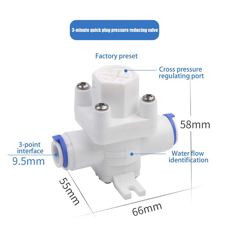 Pressure Regulator Water Purifier Parts Water Pressure Switch 3/8 Connection Regulator Valve Reducing Pressure Valve one size
Pressure Regulator Water Purifier Parts Water Pressure Switch 3/8 Connection Regulator Valve Reducing Pressure Valve one size