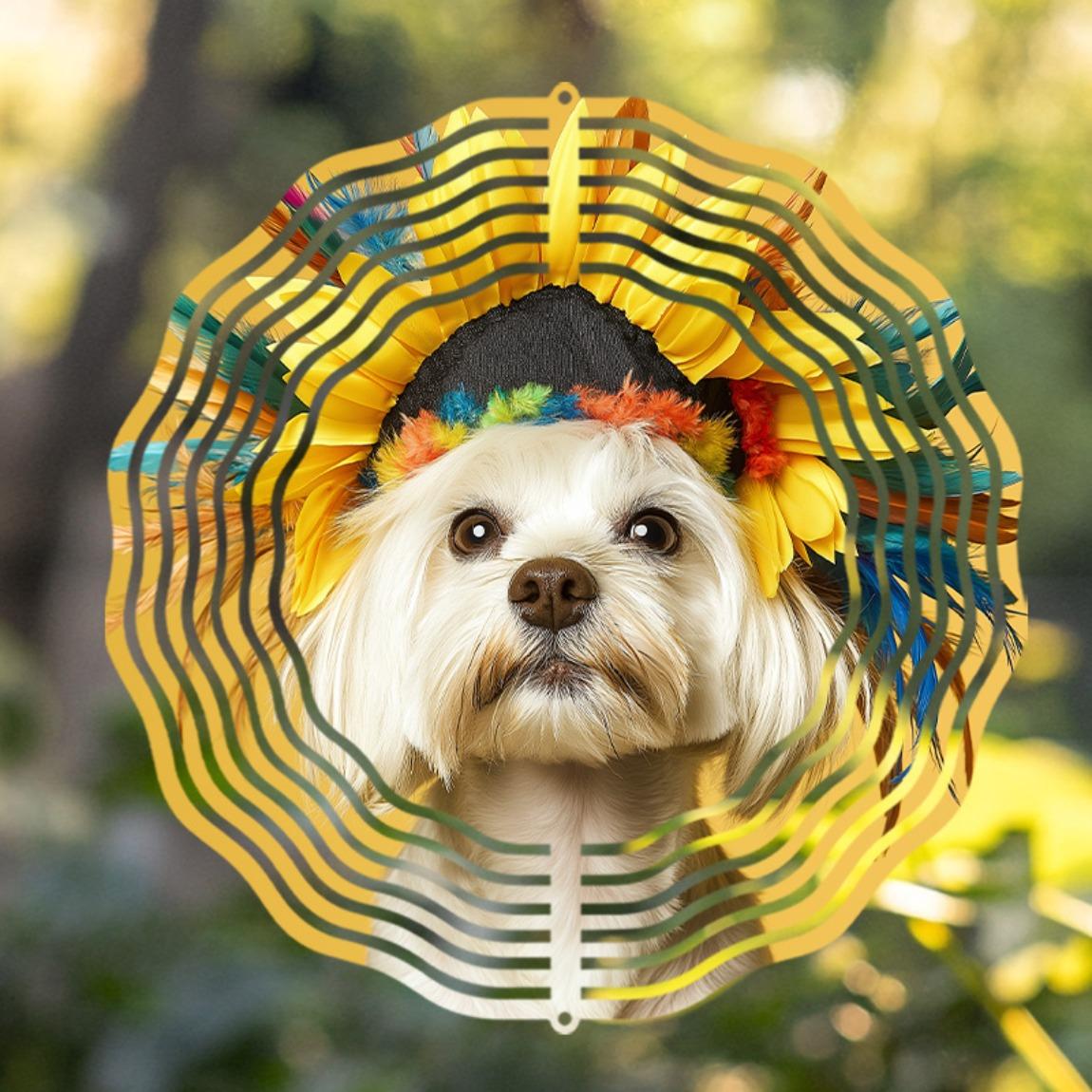 10 Inch Metal Wind Spinner with Dog Design and Colorful Feathers for Garden Patio Lawn Decor 360 Degree Rotating No Electricity Needed 01A
10 Inch Metal Wind Spinner with Dog Design and Colorful Feathers for Garden Patio Lawn Decor 360 Degree Rotating No Electricity Needed 01A