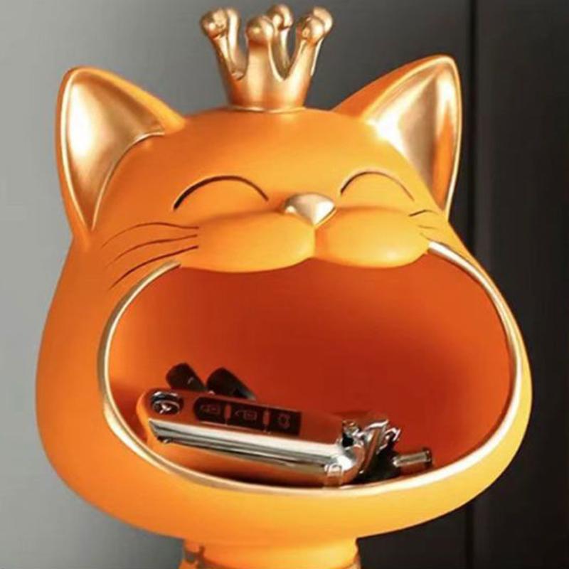 Crown Cat Sculpture Candy Sundries Keys Holder Storage Box Resin Cat Statue Home Decor,Size S Orange
Crown Cat Sculpture Candy Sundries Keys Holder Storage Box Resin Cat Statue Home Decor,Size S Orange