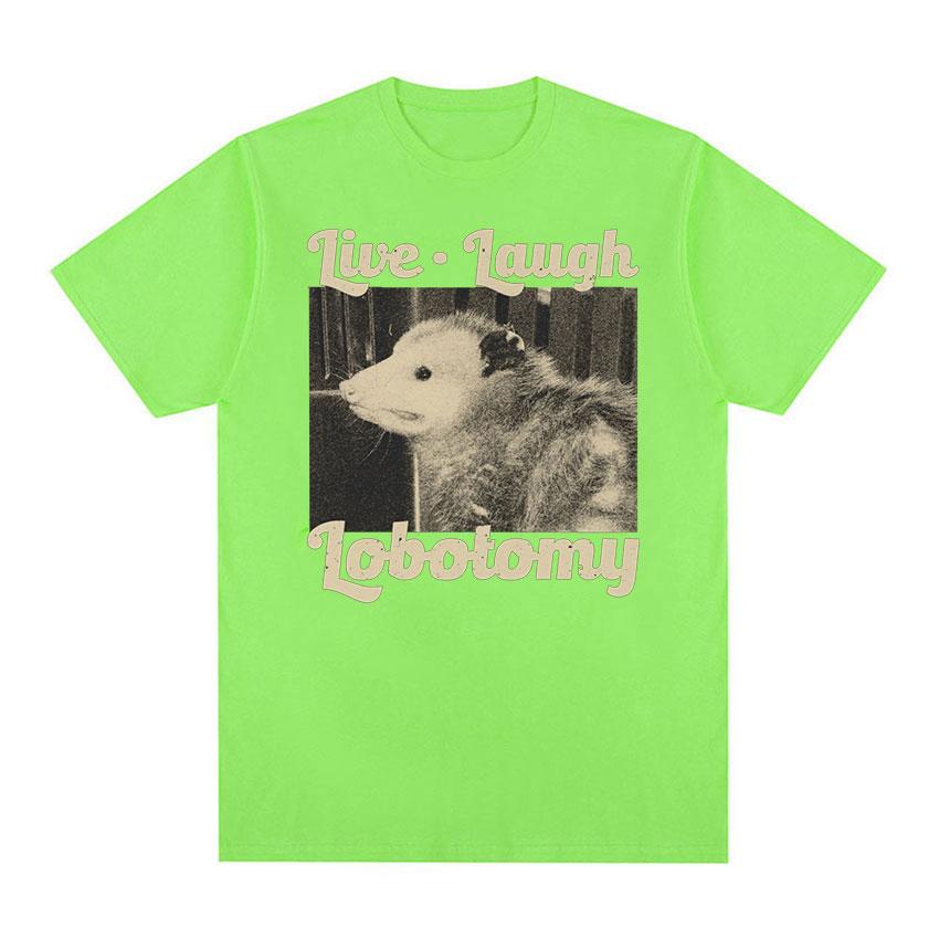 Live Laugh Lobotomy Забавная футболка с опоссумом Мужская и женская винтажная модная футболка высокого качества Повседневная футболка большого размера из 100% хлопка
Live Laugh Lobotomy Забавная футболка с опоссумом Мужская и женская винтажная модная футболка высокого качества Повседневная футболка большого размера из 100% хлопка