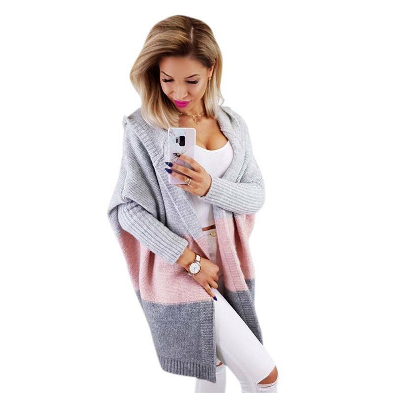 Длинный женский кардиган с капюшоном, вязаный свитер-пальто, зимний, мешковатый, большого размера Gray & Pink,XL
Длинный женский кардиган с капюшоном, вязаный свитер-пальто, зимний, мешковатый, большого размера Gray & Pink,XL