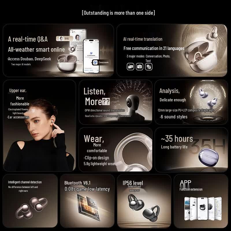 Edifier Auro Clip Ear-Clip Bluetooth Earbuds
Edifier Auro Clip Ear-Clip Bluetooth Earbuds