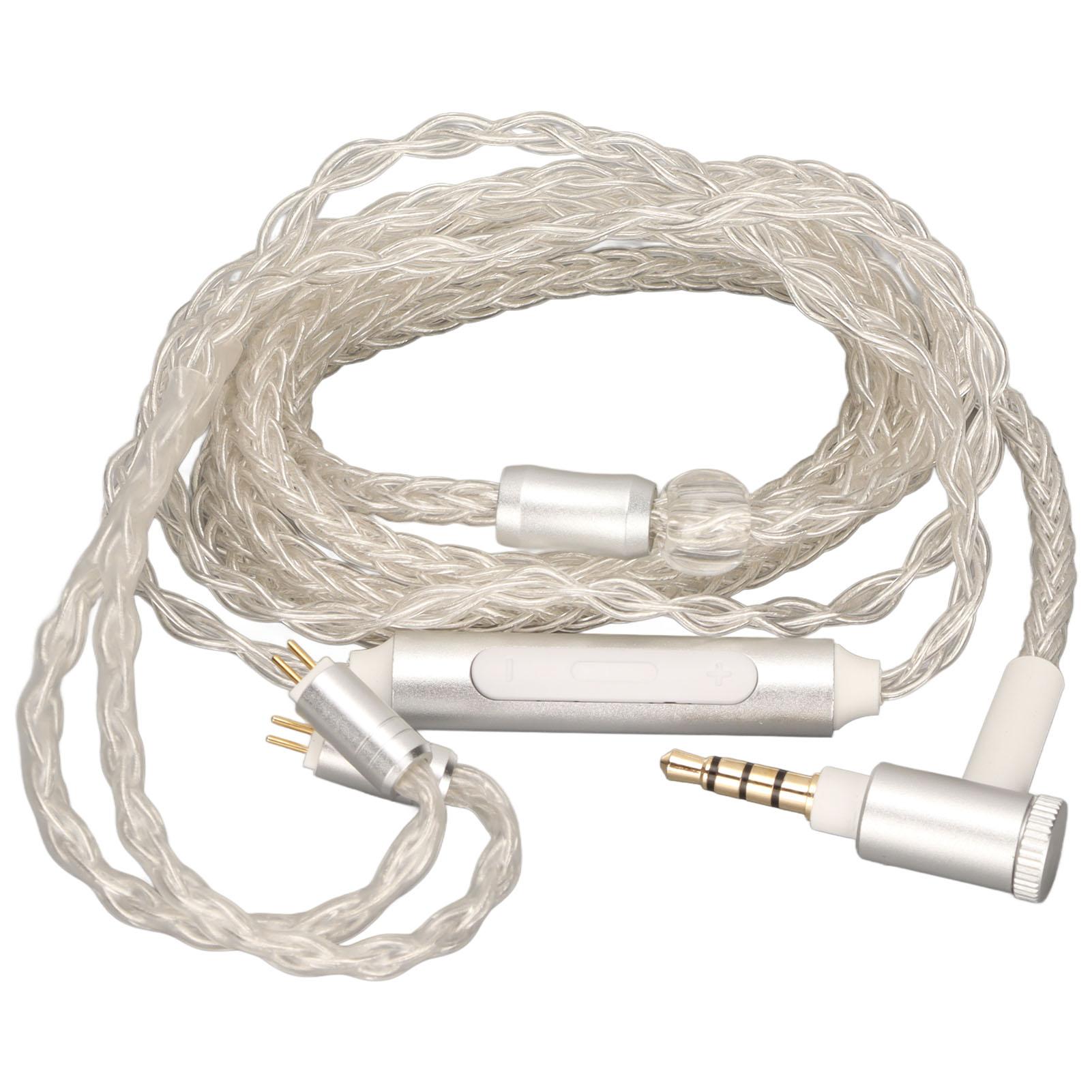 Earphone Upgrade Cable Replacement 8 Core Silver Plated 2 Pin Headphone Wire with Mic for KZ C10
Earphone Upgrade Cable Replacement 8 Core Silver Plated 2 Pin Headphone Wire with Mic for KZ C10