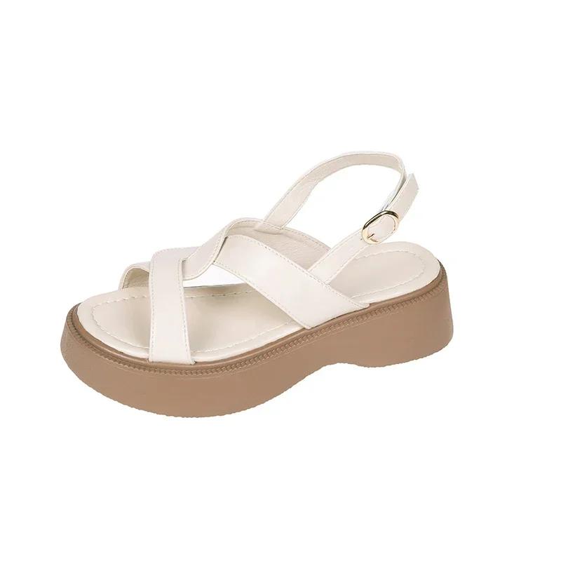 New Woman s Sandals Summer Flat Shoes for Women Holidays Platform Retro Sandals Ladies Shoes 2024 Sandalias Mujer Heels Women 35 бежевий
New Woman s Sandals Summer Flat Shoes for Women Holidays Platform Retro Sandals Ladies Shoes 2024 Sandalias Mujer Heels Women 35 бежевий