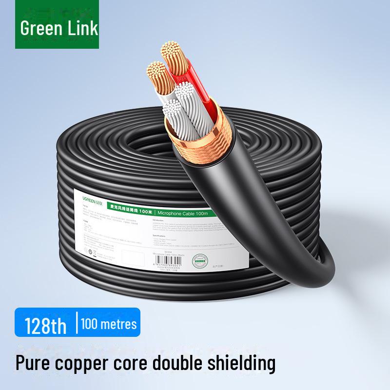Green Link двухжильный чистый медный аудиосигнал микрофонный кабель для подключения усилителя динамика Canon Head Mixer 100m
Green Link двухжильный чистый медный аудиосигнал микрофонный кабель для подключения усилителя динамика Canon Head Mixer 100m