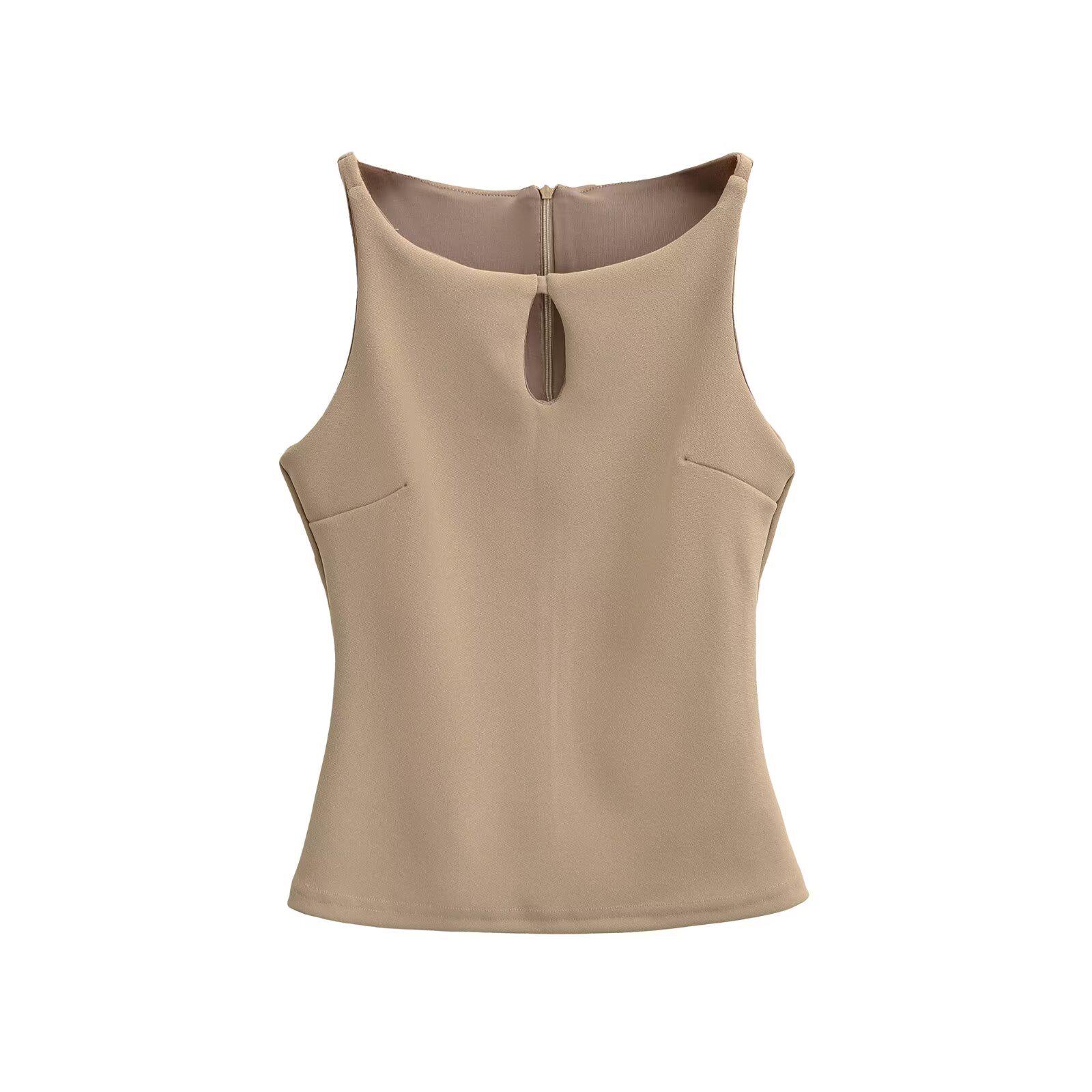 Kendall French Sleeveless Hollow Vest - Women s Slim Fit Camisole for Spring & Autumn Small хакі
Kendall French Sleeveless Hollow Vest - Women s Slim Fit Camisole for Spring & Autumn Small хакі