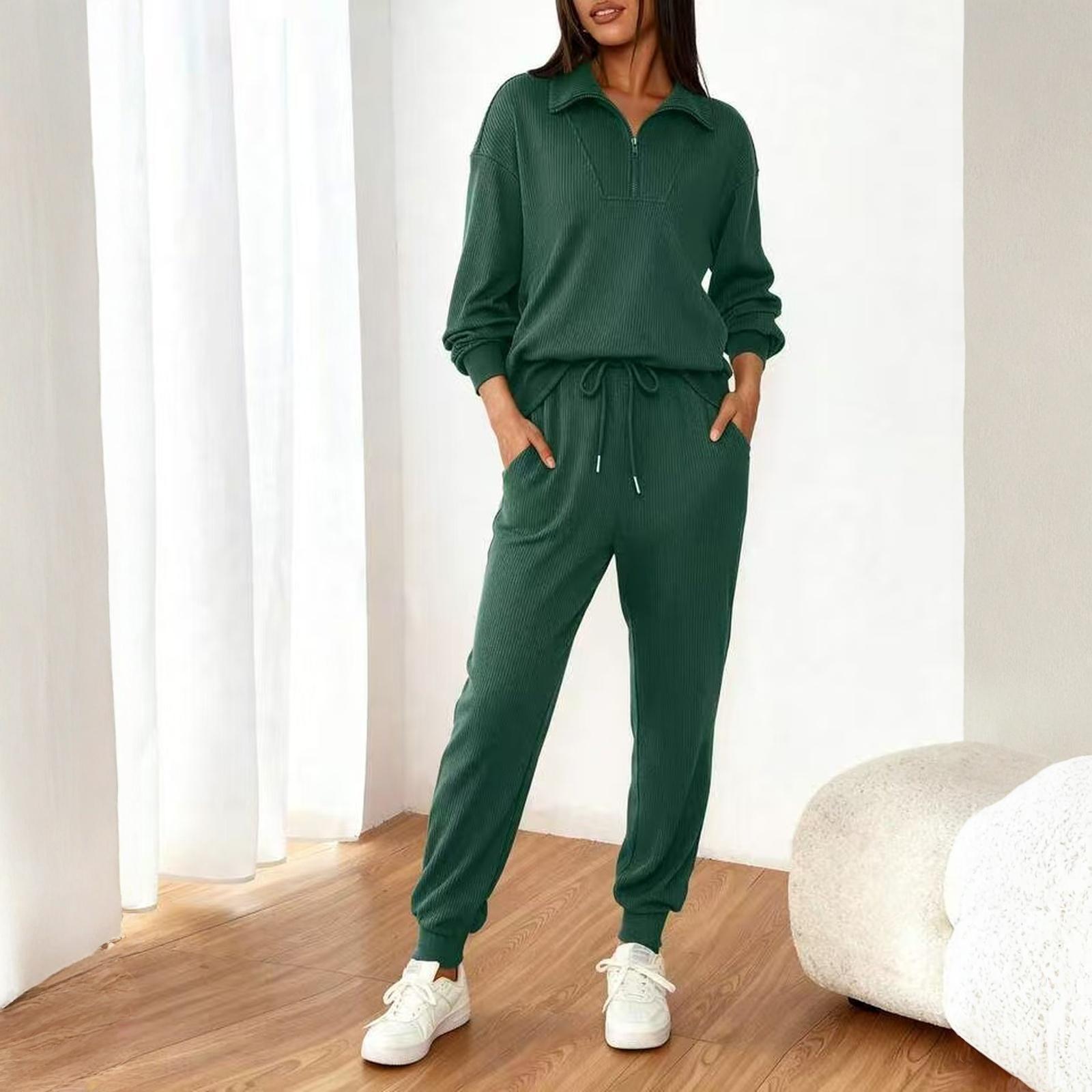 Fashion Women s Casual Suit Long Sleeved Casual Wide Leg Pants Set XXL зелений
Fashion Women s Casual Suit Long Sleeved Casual Wide Leg Pants Set XXL зелений