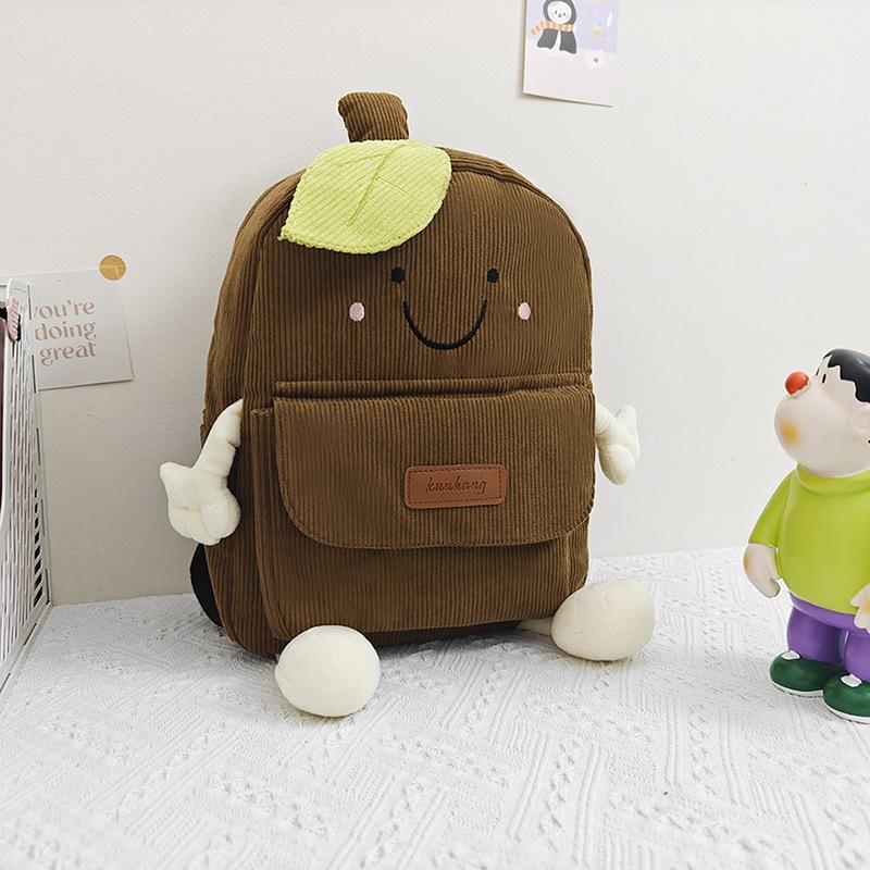 Niche cartoon corduroy backpack female college student small schoolbag high school Korean version new ins large-capacity backpack
Niche cartoon corduroy backpack female college student small schoolbag high school Korean version new ins large-capacity backpack