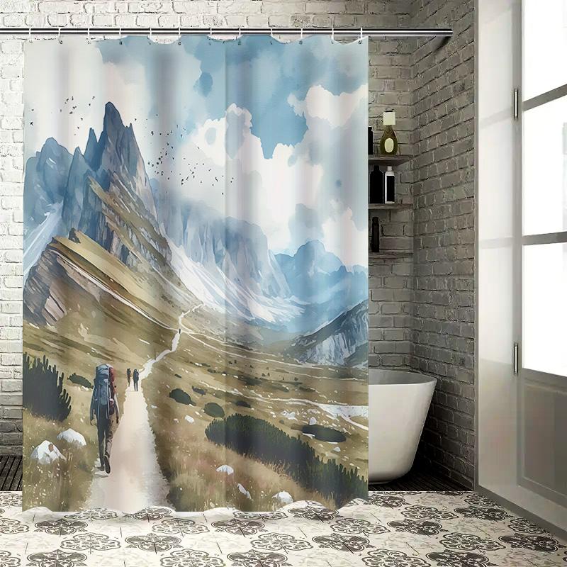 Watercolor Mountain Hiking Shower Curtain Nature Trail Art With Backpackers And Scenic View Bathroom Decor Waterproof Durable W60H190(CM)-1 Pcs
Watercolor Mountain Hiking Shower Curtain Nature Trail Art With Backpackers And Scenic View Bathroom Decor Waterproof Durable W60H190(CM)-1 Pcs