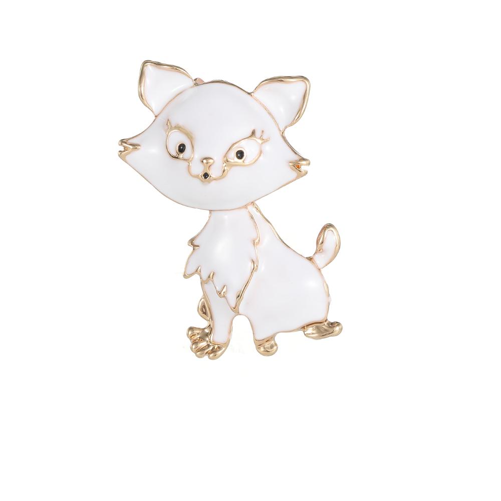 Funny Wacky White Cat Lapel Pins Kitten Kitty Shaped Golden Brooches Pet Owner Badge
Funny Wacky White Cat Lapel Pins Kitten Kitty Shaped Golden Brooches Pet Owner Badge