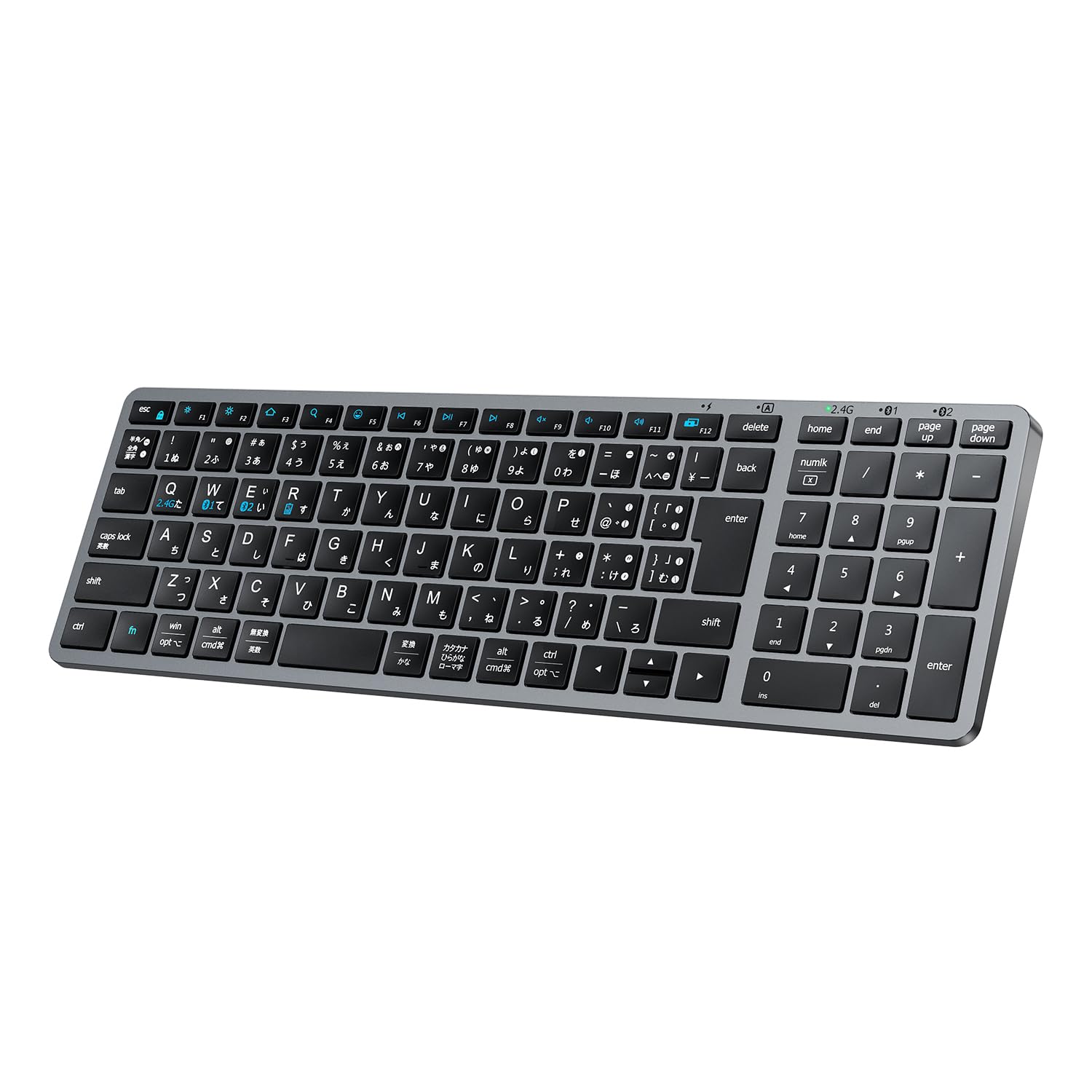 iClever Wireless Keyboard, Bluetooth & 2.4G, Rechargeable Type-C, Quiet, Compact, Slim, JIS Japanese Layout, Lightweight, Pantograph Type, Dual Mode,
iClever Wireless Keyboard, Bluetooth & 2.4G, Rechargeable Type-C, Quiet, Compact, Slim, JIS Japanese Layout, Lightweight, Pantograph Type, Dual Mode,