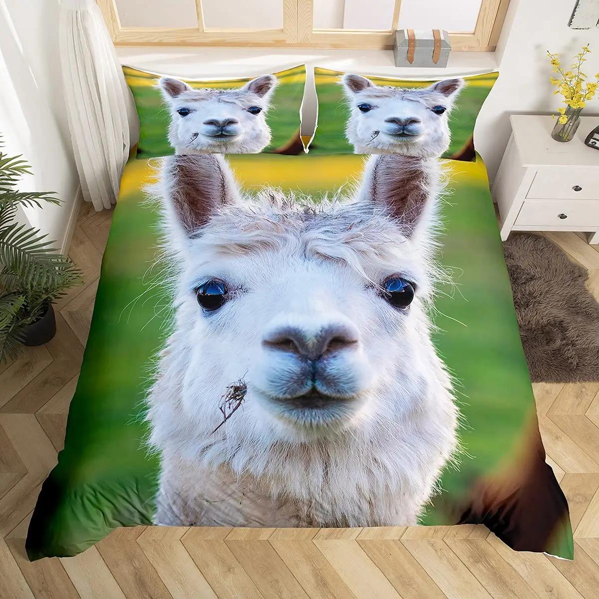 Comforter Cartoon Llama Alpaca Cactus Bedding Set Cute Animal Comforter Microfiber Botanical Twin Size Comforter (quilt)-EU Single(135*200cm)3pcs
Comforter Cartoon Llama Alpaca Cactus Bedding Set Cute Animal Comforter Microfiber Botanical Twin Size Comforter (quilt)-EU Single(135*200cm)3pcs