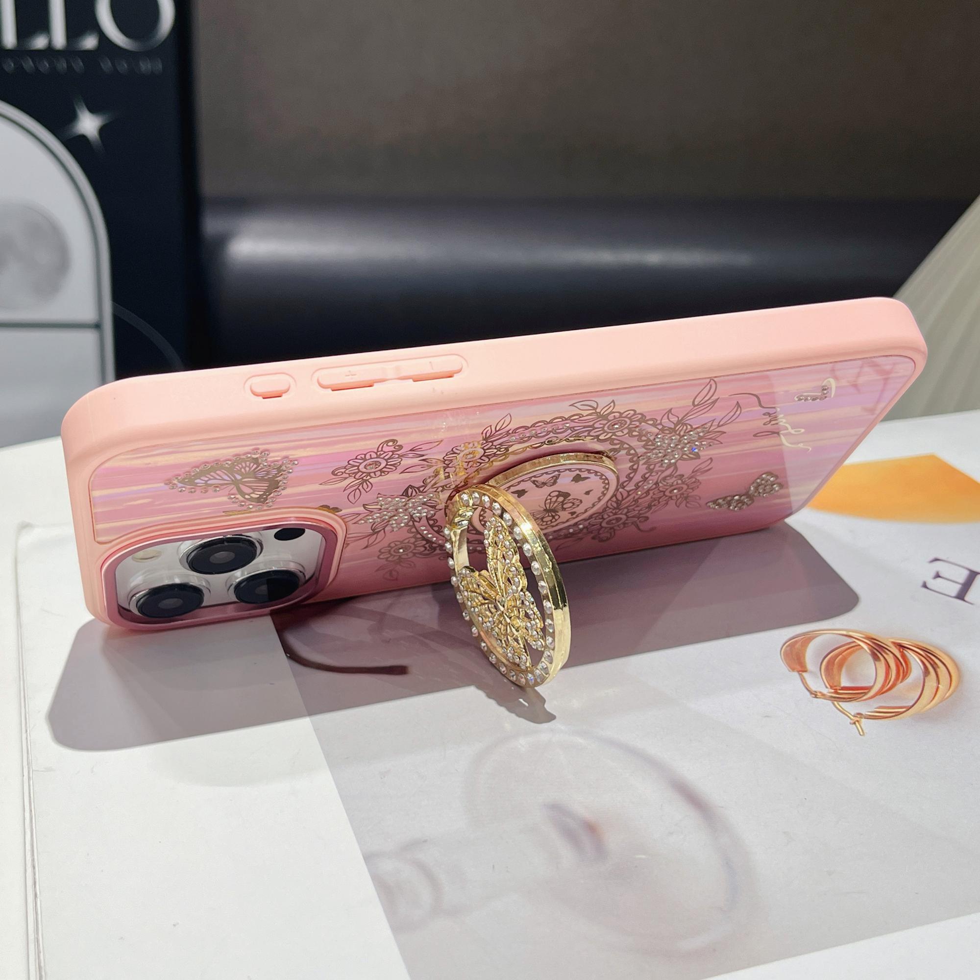For iPhone 16 Pro Max Case Aurora Butterfly Pattern TPU+PC Phone Back Cover with Kickstand White
For iPhone 16 Pro Max Case Aurora Butterfly Pattern TPU+PC Phone Back Cover with Kickstand White