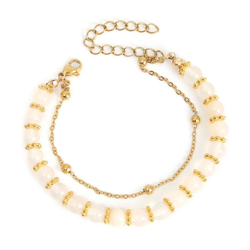 Elegant Double Layer Stone Bracelet Adjustable Featuring Polished Hand Rope Fashionable Gift for Trendy Women Ladies
Elegant Double Layer Stone Bracelet Adjustable Featuring Polished Hand Rope Fashionable Gift for Trendy Women Ladies