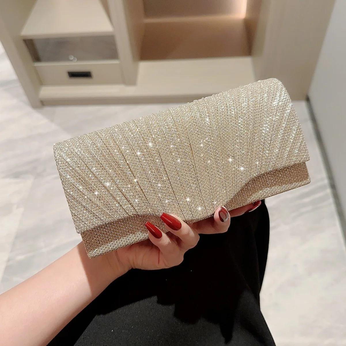 Ladies Glitter Silver Clutch Bag Envelope Evening Bag Fashion Elegant Long Purse Women Chain Shoulder Bags Wedding Party Handbag
Ladies Glitter Silver Clutch Bag Envelope Evening Bag Fashion Elegant Long Purse Women Chain Shoulder Bags Wedding Party Handbag