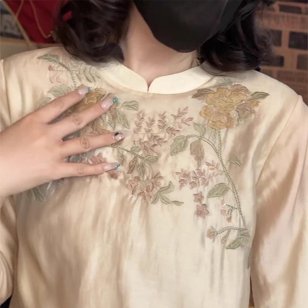 2025 summer new loose and thin high-end dress women s retro embroidery improved cheongsam skirt 2XL абрикосовий
2025 summer new loose and thin high-end dress women s retro embroidery improved cheongsam skirt 2XL абрикосовий