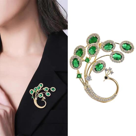 Women Brooch Peacock Shape Faux Emerald Rhinestone Retro Anti-slip Shoulder Bag Suit Coat Collar Hat Clothes Anti-exposure Pin Party Prom
Women Brooch Peacock Shape Faux Emerald Rhinestone Retro Anti-slip Shoulder Bag Suit Coat Collar Hat Clothes Anti-exposure Pin Party Prom
