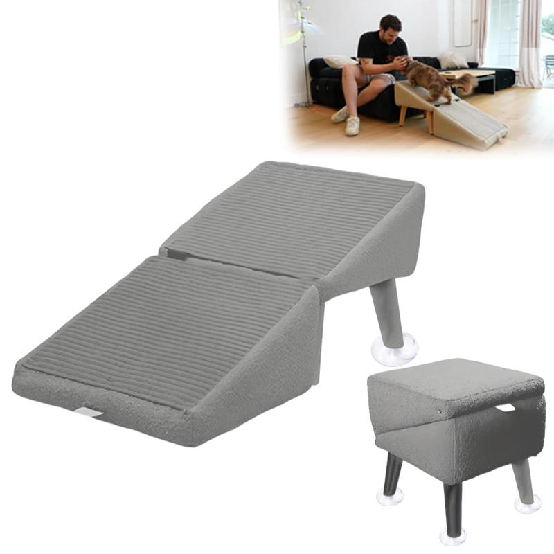 Дерев яна сходинка-трансформер 2-в-1 для дому, сходи для собаки з протиковзкими панелями та присосками сірий колір
Дерев яна сходинка-трансформер 2-в-1 для дому, сходи для собаки з протиковзкими панелями та присосками сірий колір