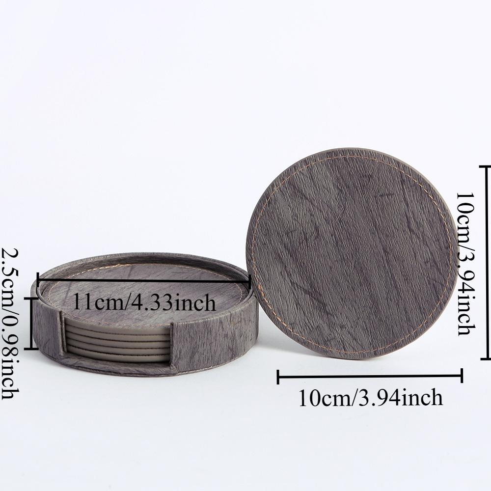 Home fashion simple circular leather hotel coaster double-sided leather insulated tableware pad thermal insulation 11x11x2.5&Round
Home fashion simple circular leather hotel coaster double-sided leather insulated tableware pad thermal insulation 11x11x2.5&Round