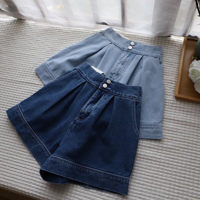 Women s High-Waisted A-Line Denim Shorts - 2025 Spring Korean Style, Slimming, Loose, Versatile, Wide-Leg Design. Small
Women s High-Waisted A-Line Denim Shorts - 2025 Spring Korean Style, Slimming, Loose, Versatile, Wide-Leg Design. Small
